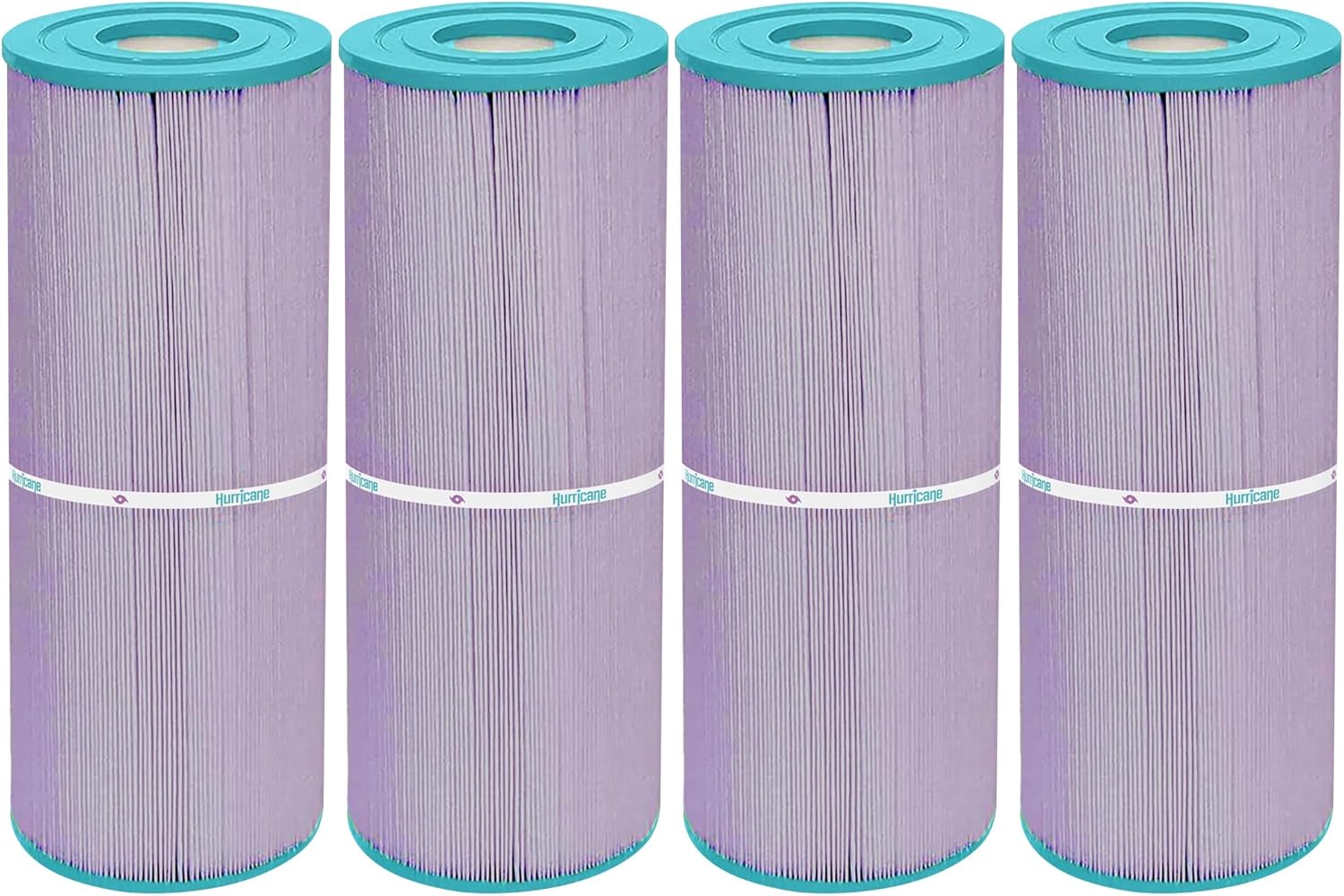 Hurricane Filter 4 Pack HF4950-01P Platinum Purple Spa Filter Cartridge - Replacement for PRB50-IN, Unicel C-4950, Filbur FC-2390, Dynamic Series IV DFM, DFML, Series II & III RTL/RCF-5