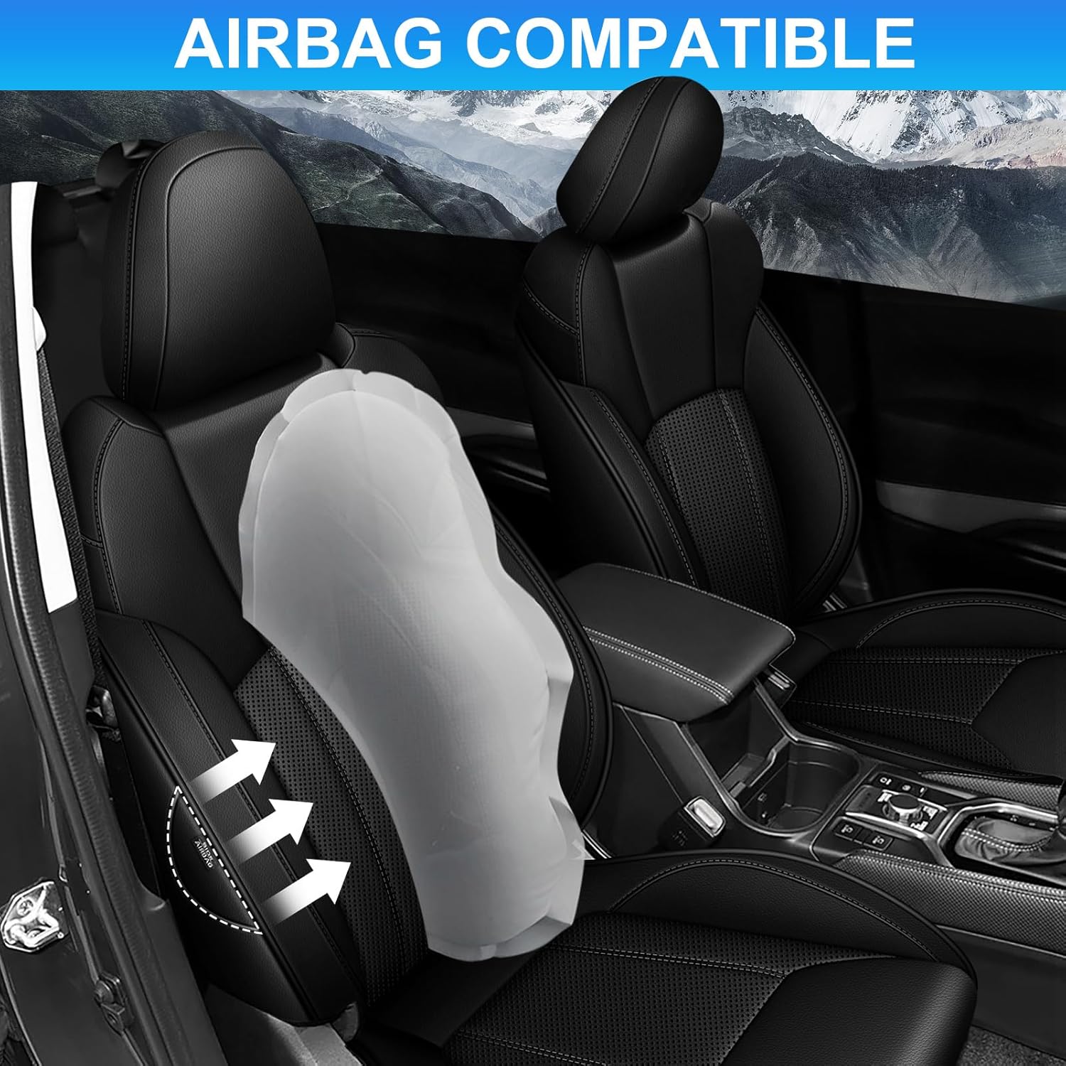 Car Seat Cover for Subaru Outback Seat Covers 2020 2021 2022 2023 2024 2025 Accessories - Full Set Black Car Seat Protector