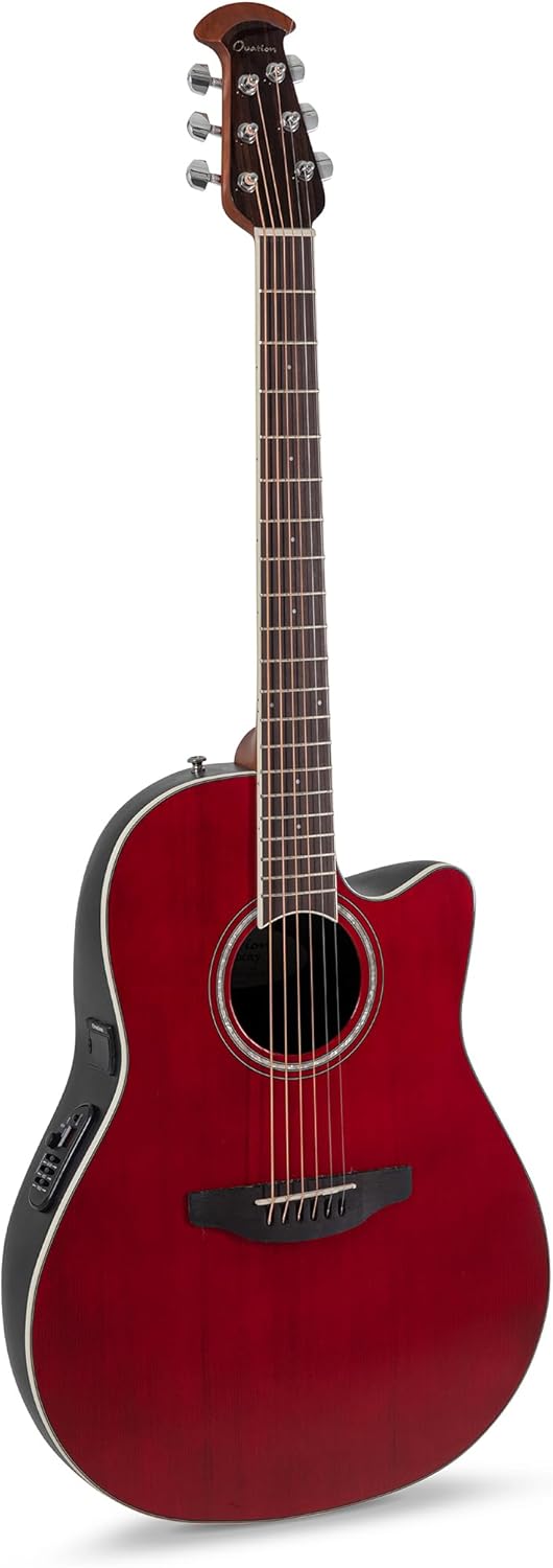 Ovation CS24-RR Celebrity Standard Mid Depth Ruby Red elektrisch-akoestische westerngitaar (OV531124)
