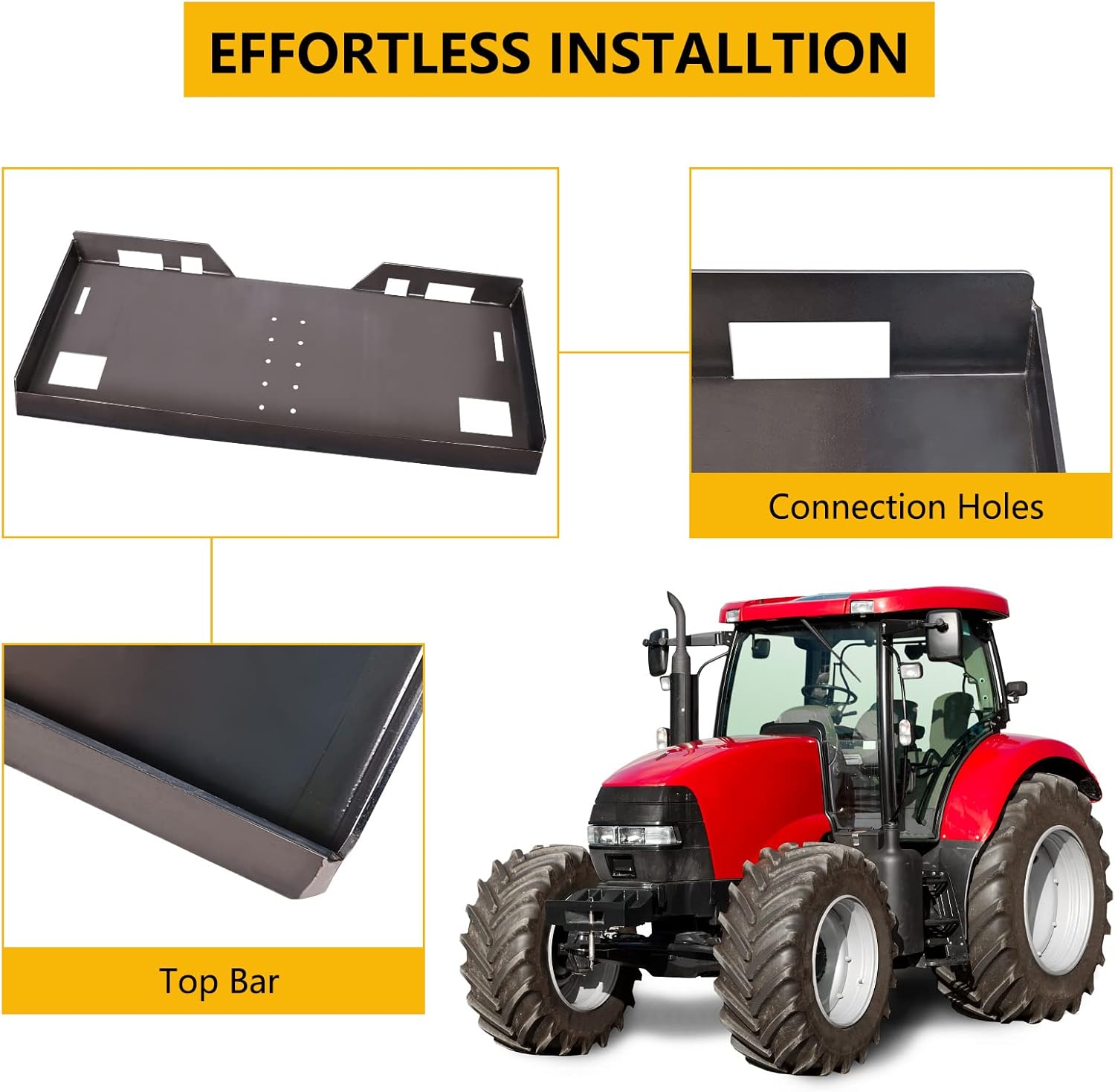 Universal Skid Steer Mount Plate, 1/4