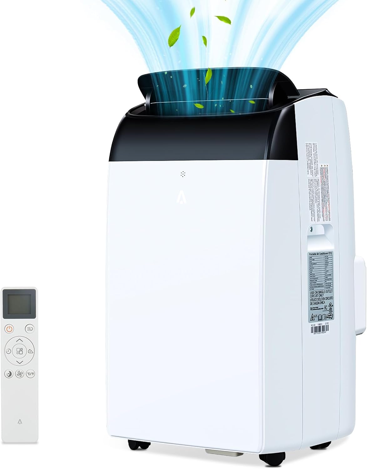 12000 BTU Portable Air Conditioner, 3-In-1 Cooling, Fan, Dehumidifier, 51DB Quiet, 24H Timer, Remote Control, 550 Sq.Ft Coverage, Room Air Conditioning for Home/Office