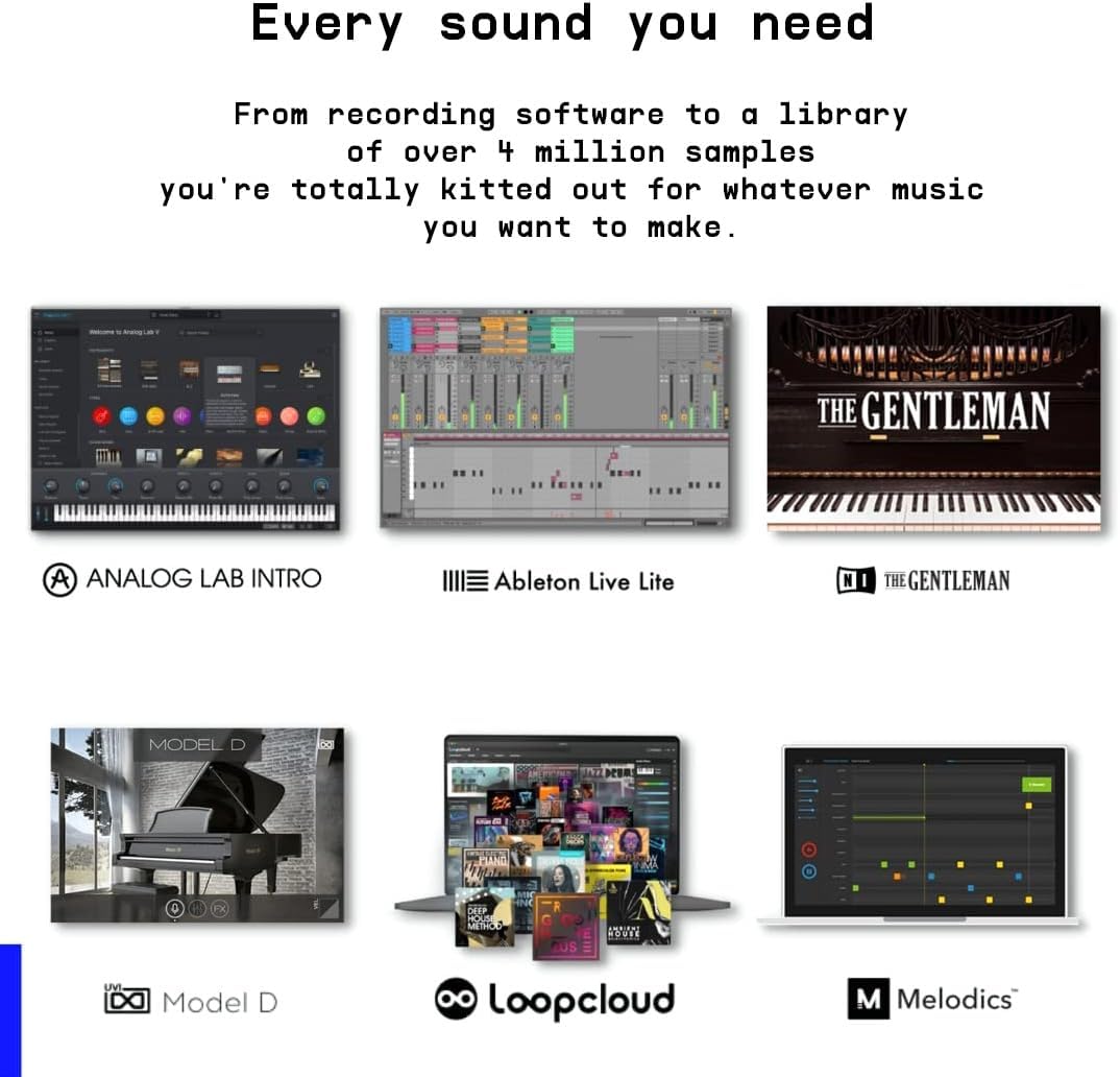 Arturia MiniLab 3 — Limited Edition Mint Green 25 Key USB MIDI Keyboard Controller With 8 Multi-Color Drum Pads, 8 Knobs and Music Production Software Included