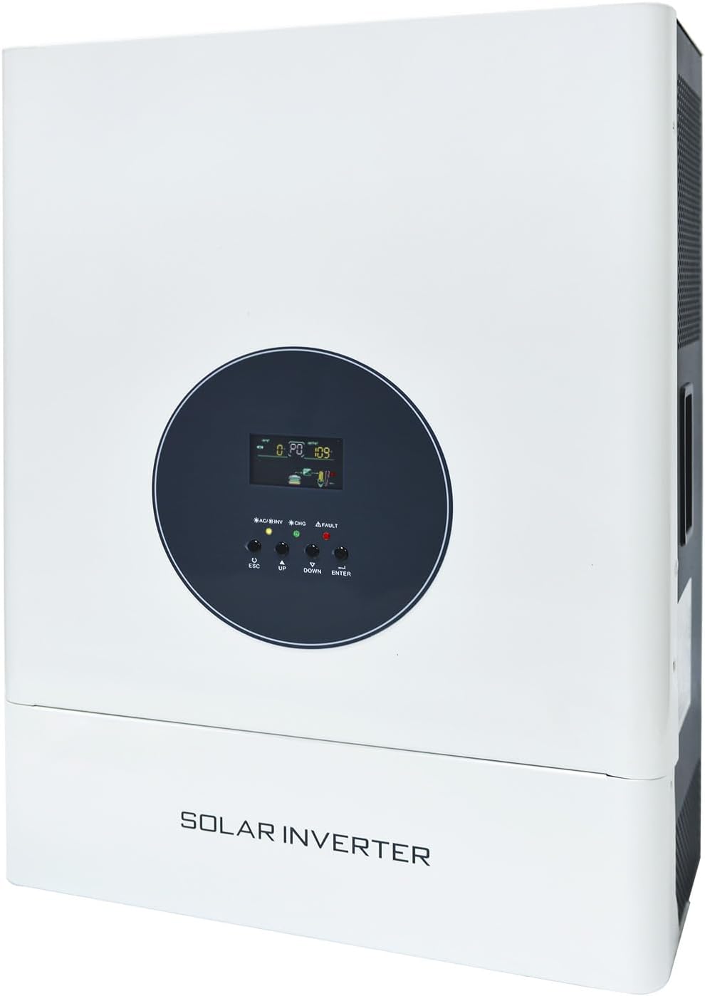 5000W Hybrid Solar Inverter, Split Phase Inverter 48V to 110V/240VAC, with 120A MPPT Solar Charge Controller, Max.PV Input 6400W, 150VDC, 60A, Work 48V Lead Acid/Lithium Batteries, for Home,RV,Truck