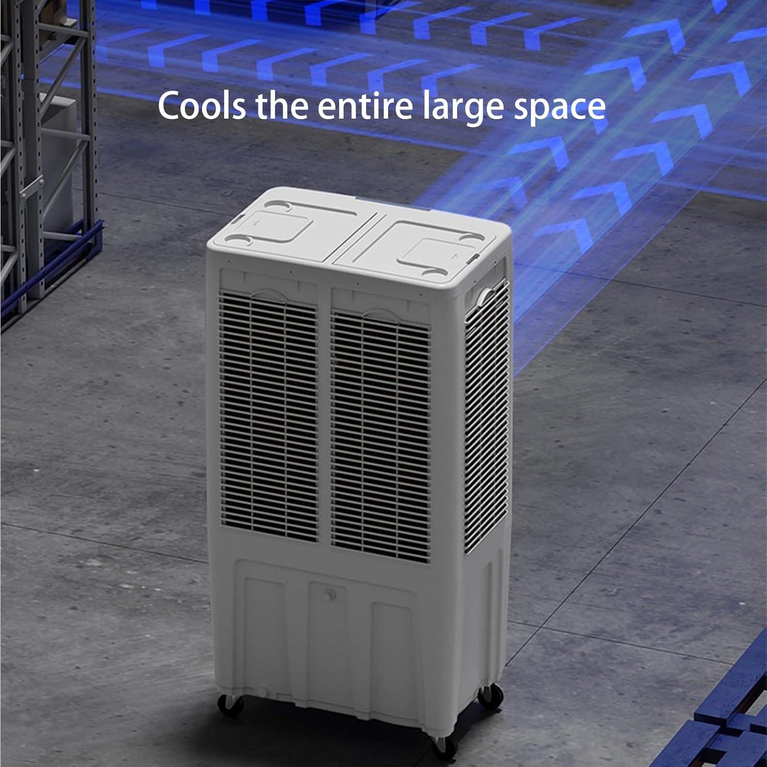 Portable Air Conditioner, Portable Air Cooler with Built-in Cooling Fan, Quiet Evaporative Cooler for Office Room Factory(77 * 50 * 138cm)