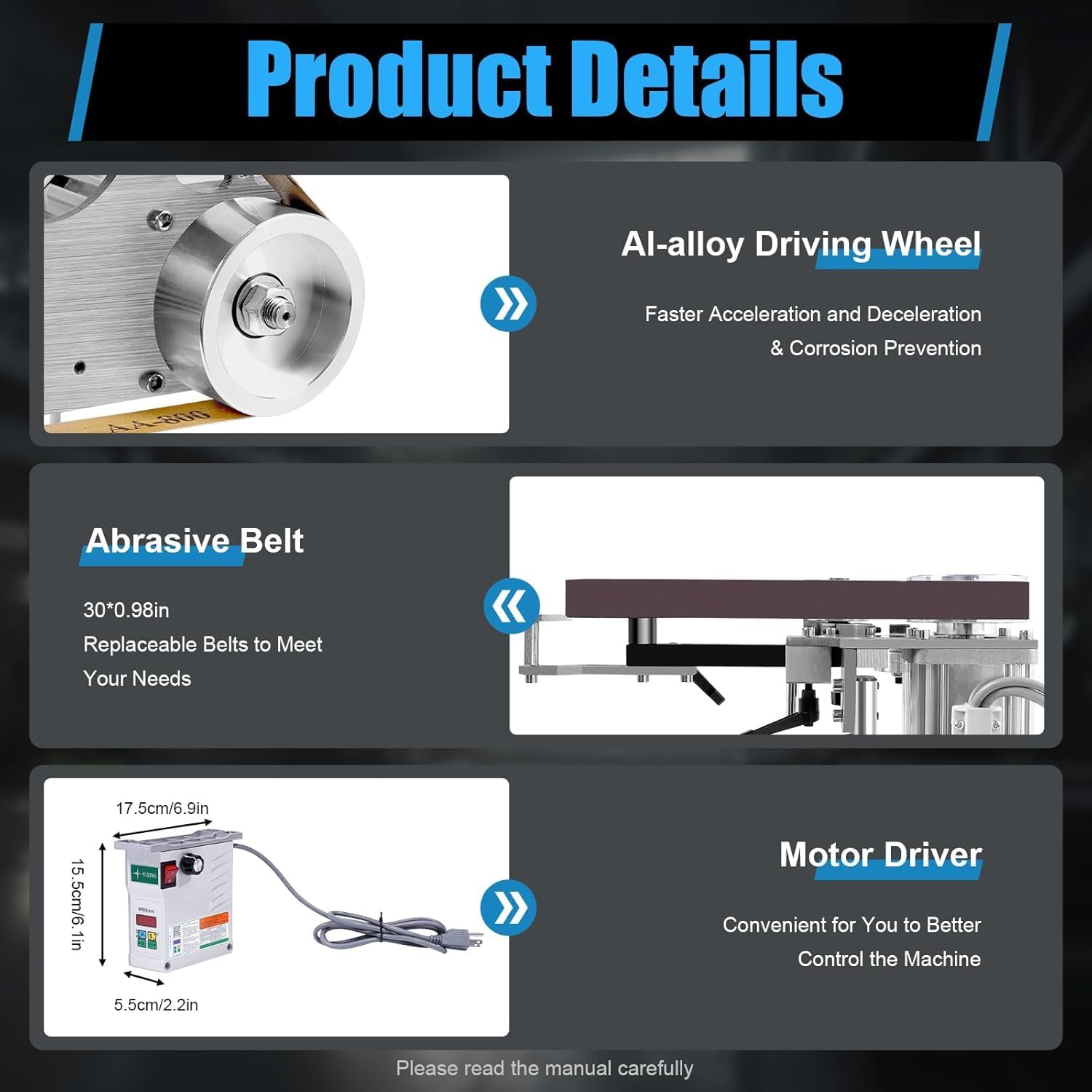 550W Desktop Belt Machine, 1x30