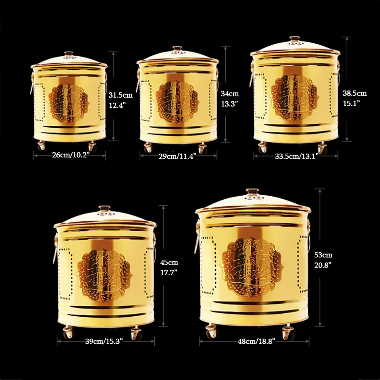 Stainless Steel Burn Barre with Bucket,Garden Incinerator Stove with Lid and Handle,Outdoor Smokeless Firepit,Burn Barrels for Outside for Paper Leaf Trash Wood