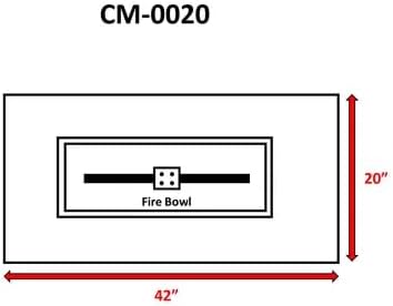 Fiber Reinforced Concrete Propane,Natural Gas Fire Pit Table