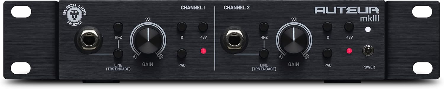 Black Lion Audio Auteur MK3 Dual Channel Microphone Preamp