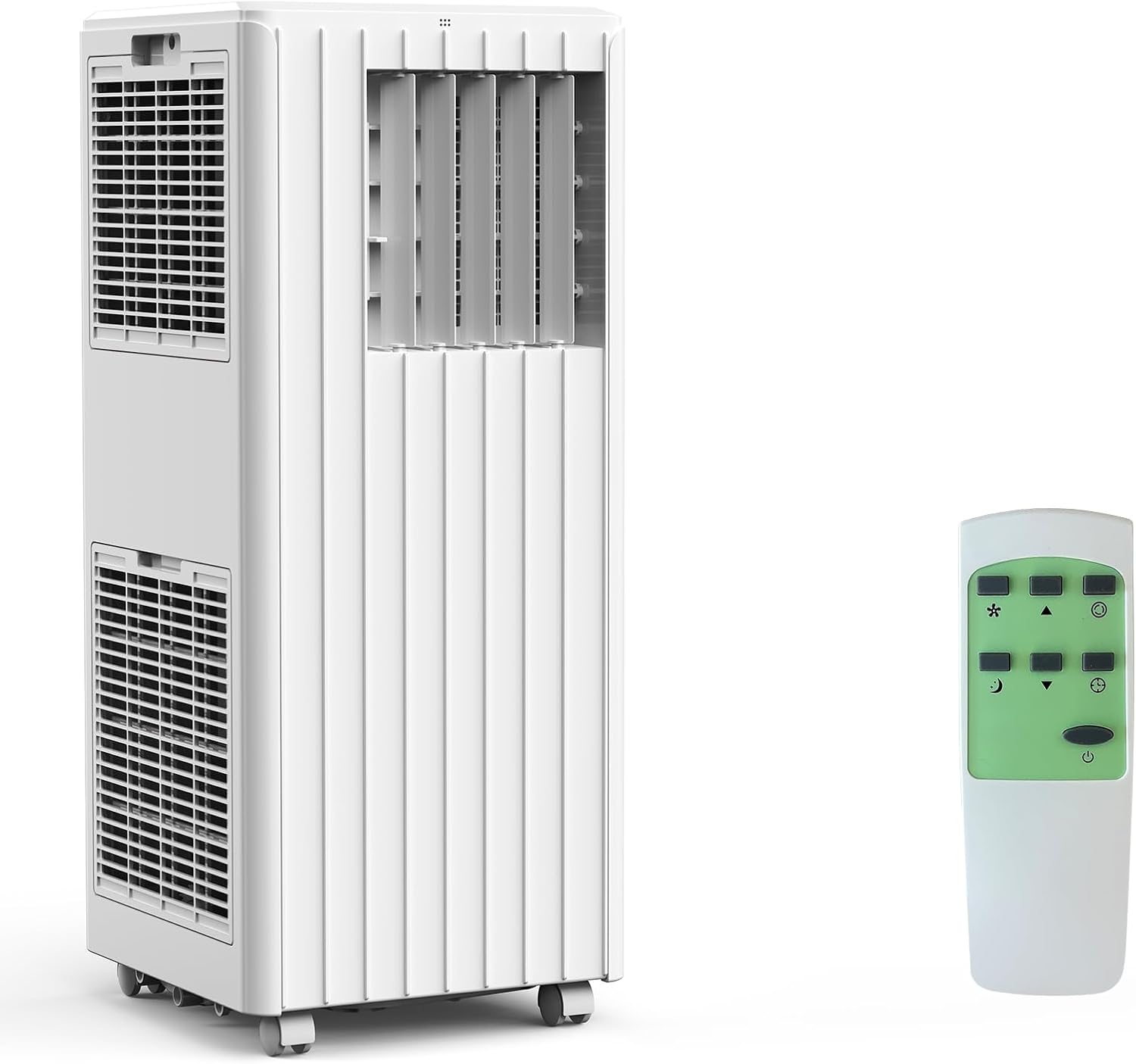 8,000 BTUs Portable Air Conditioner - 3-in-1 AC Unit Cools 350 Sq.Ft, 50dB Ultra Quiet, with Dehumidifier, Fan, Cool, 24-Hour Timer Mode, Window Kit & Remote, White