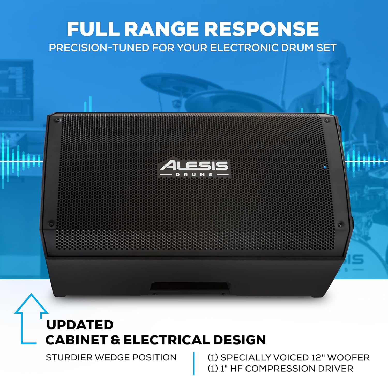 Alesis Nitro Pro and Strike Amp 12 MK2 - Electric Drum Set with and 12-inch 2500W Drum Amp Speaker, with Bluetooth