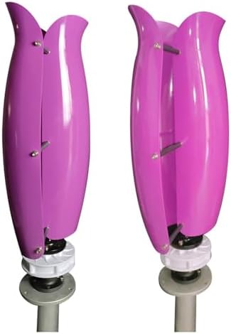5KW Vertical Axis Wind Turbine 12V 24V 48V - Purple Breeze Start Wind & Solar Hybrid Power Generation System for Eco-Friendly Energy Solutions