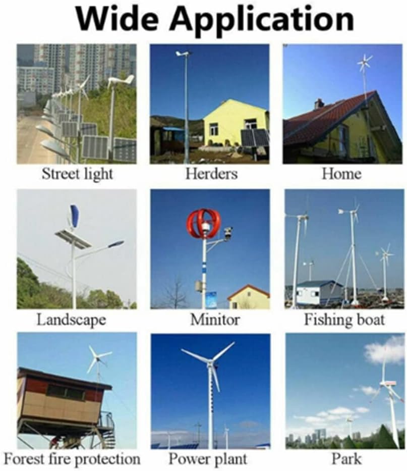 9000W 12V -220V 5 Blades Wind Turbine Generator Windmill with Charge Controller Wind Turbine for Home Camping