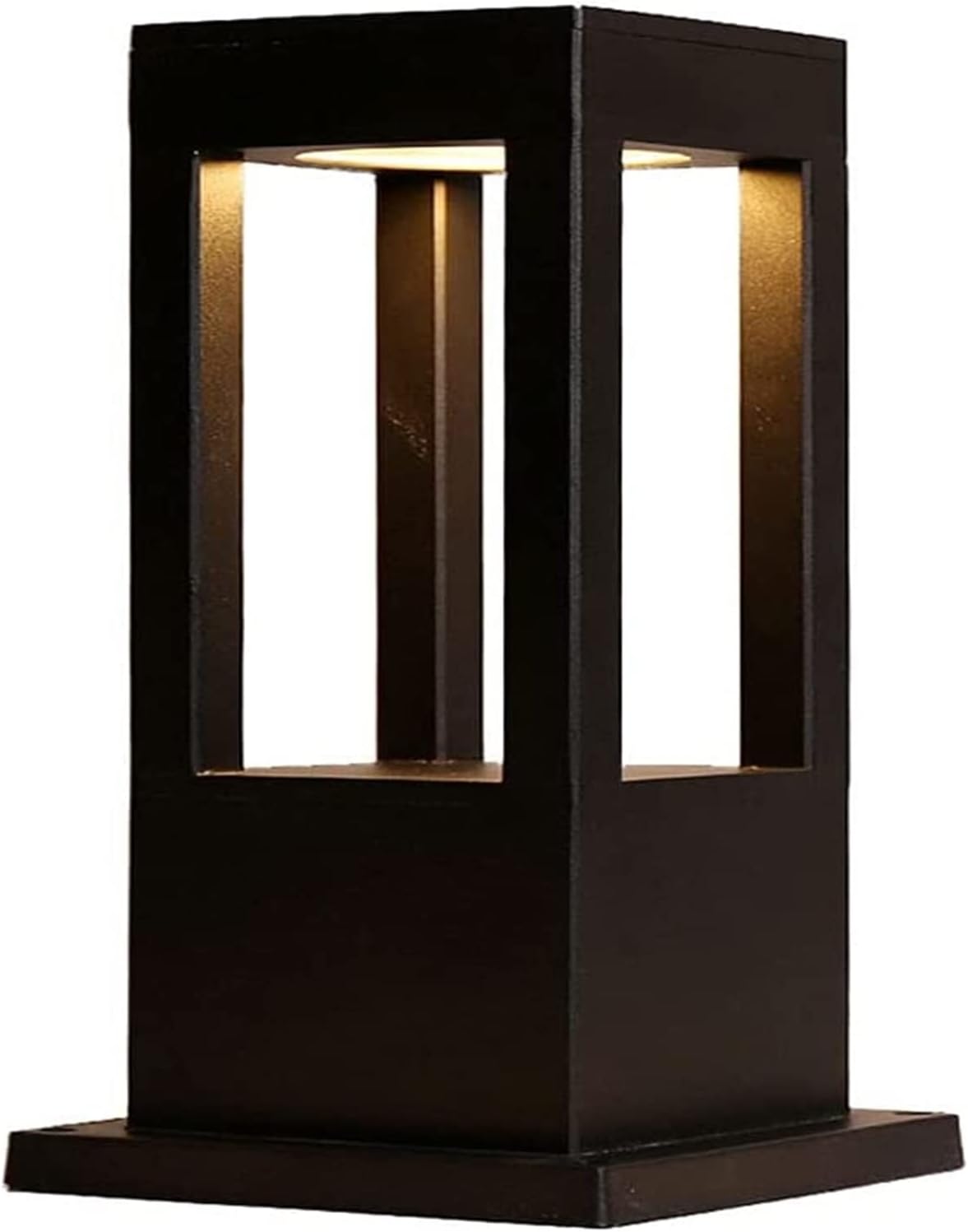 Courtyard Light Long Outdoor Pillar Light Black LED Column Head Lamp Aluminum LED Column Lamp Lawn Garden Landscape Lamp for Garden Decoration Lighting Products (Size : 15 * 20 * 40.5cm)