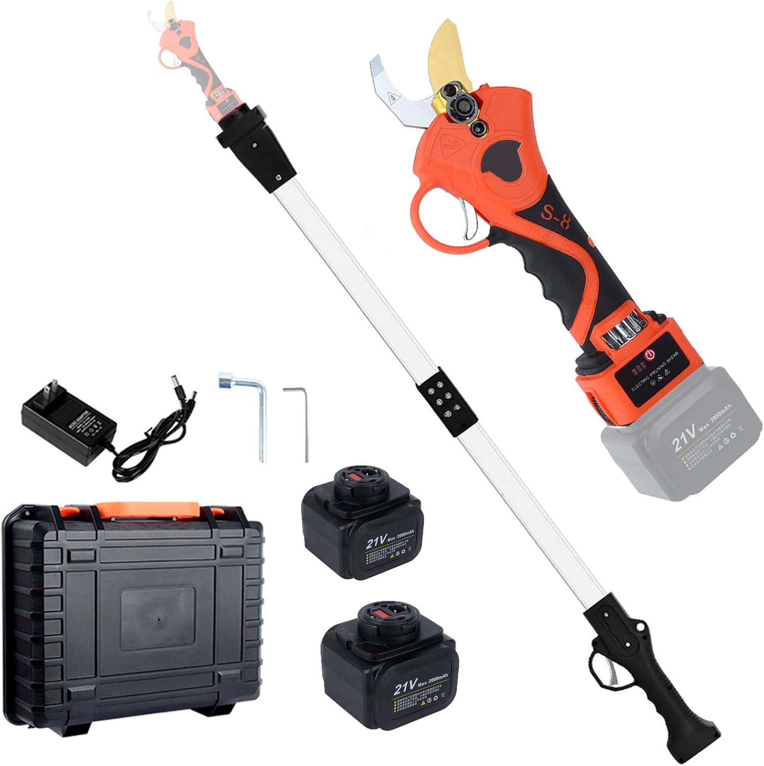 Electric Pruning Shears for Tree Trimming Cordless Tree Pruner Branch Cutter with 150cm/59