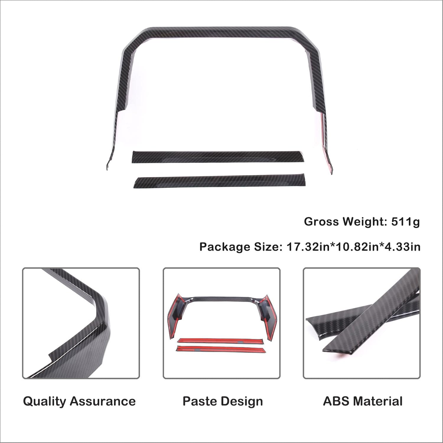 Aunginsy Center Console Gear Box Shift Panel Frame Trim Cover Compatible with Toyota Tundra/Sequoia 2022-2025 Car Central Control Gear Shifter Box Side Panel Protect Strip Decorative Cover Accessories