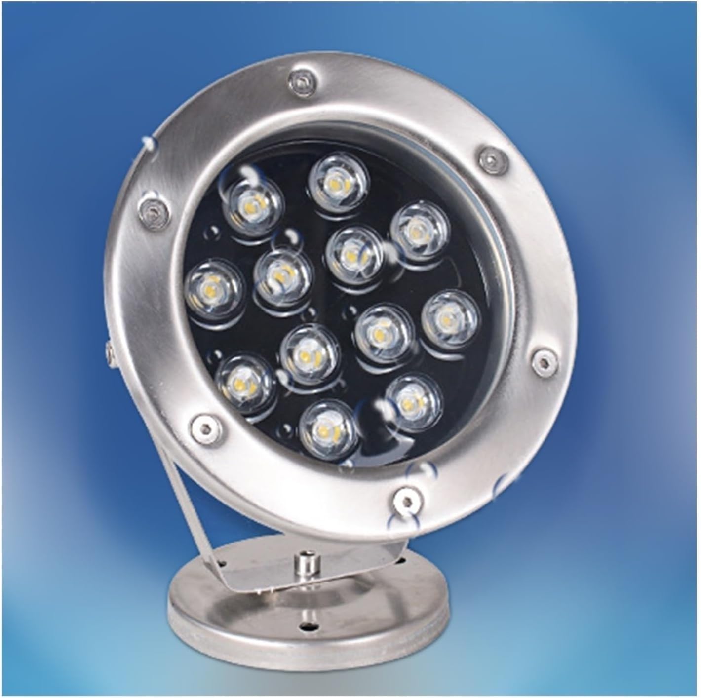 Outdoor Landscape Light - Submersible LED Pool Rotation Spotlight Led Beam Lights, 24V Stainless Steel IP68 Waterproof Flexible Angle Adjustment Fountain Light Fish Pond Lights(Warm White,36W)