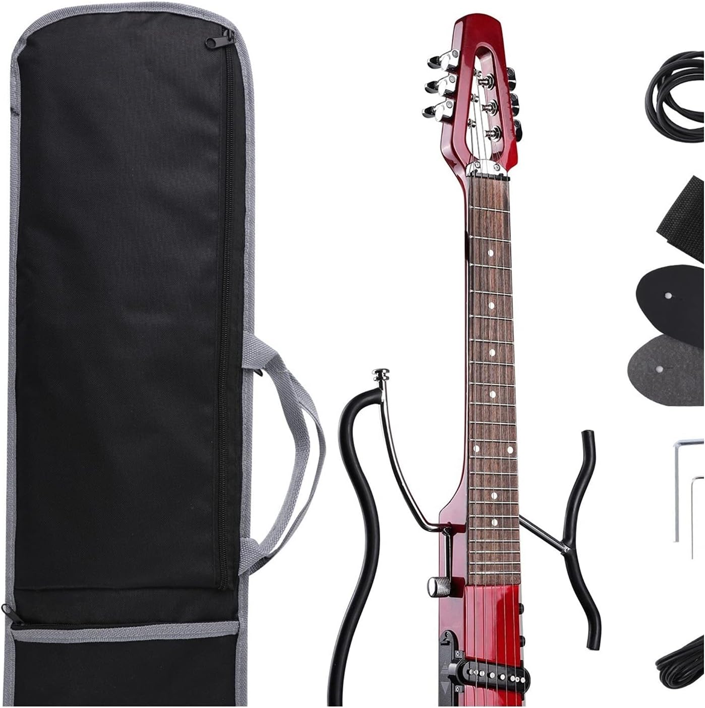 Unfinished Guitar Kit Travel Electric Guitar with Handbag Handmade ​Guitar Body