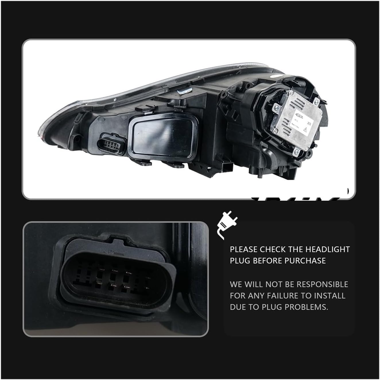 Car Head Lights Compatible For Porsche Cayenne 957 2007-2010 Headlight LED Matrix Front Lamp DRL Auto Accessories Plug Play(L rudder)