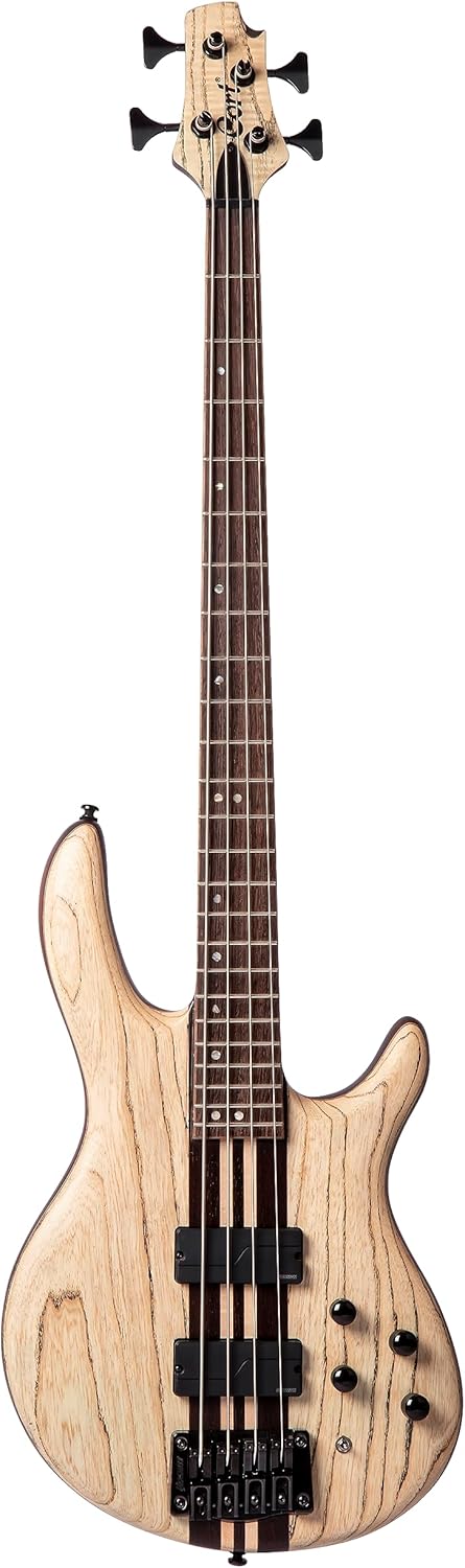 Cort, 4-String Bass Guitar, Right, Etched Natural Black (A4ULTRAENB)