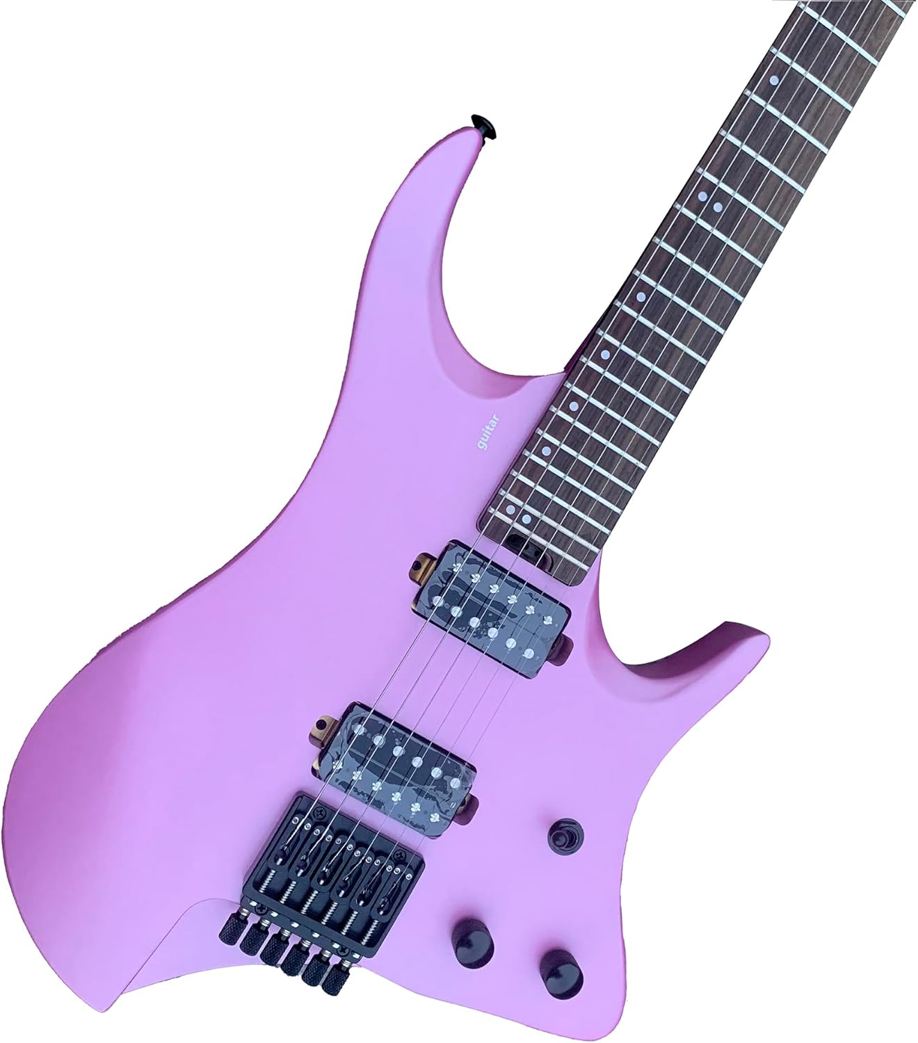 Headless 6-String Electric Guitar with Humbucker Pickups, Maple Neck, Rosewood Fretboard – Available in Purple & White, Perfect for Rock and Metal Professional Guitar (violet)