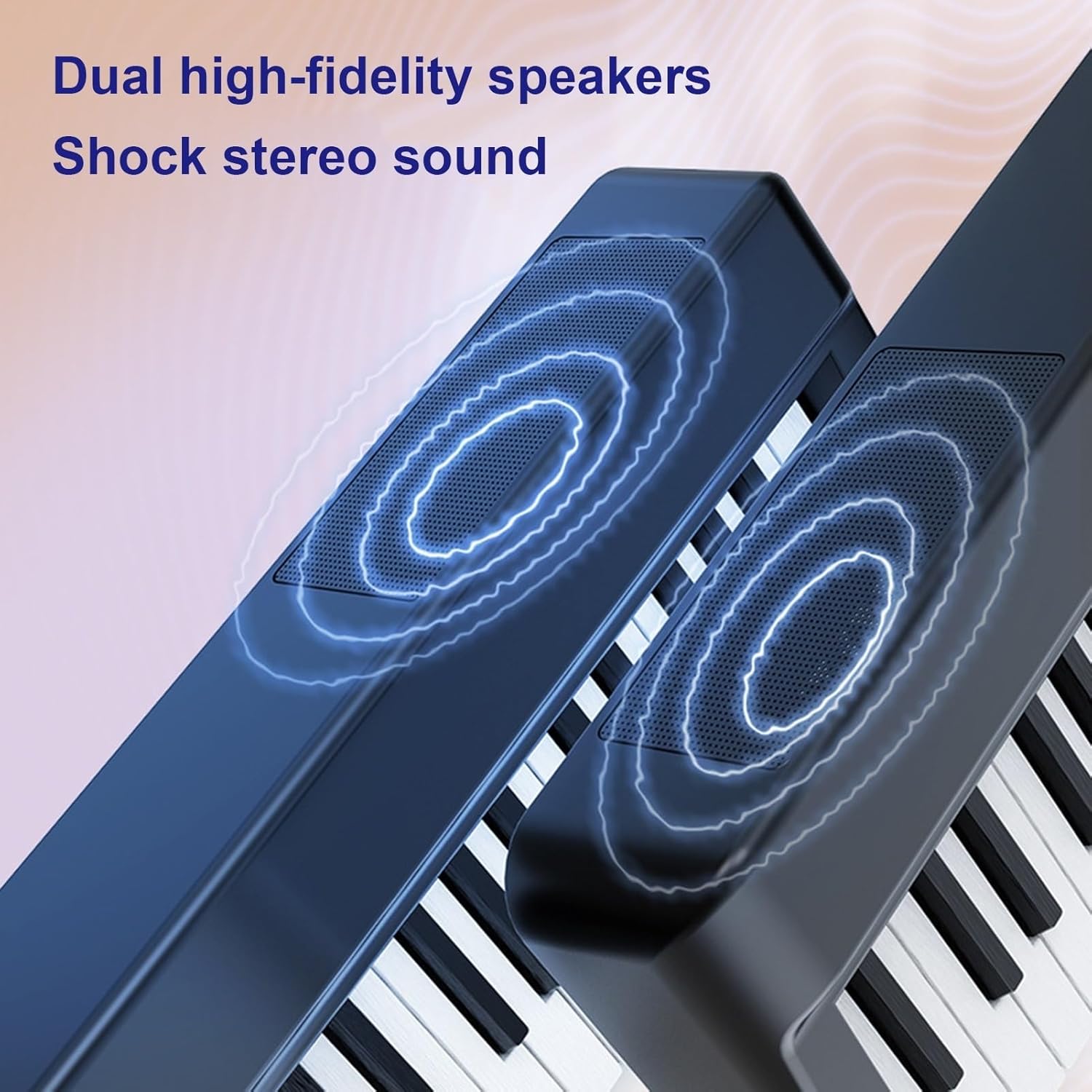 88 Keyboard Rechargeable Keyboard With Bluetooth MIDI Foldable Digital Piano Portable Full Size Touch-Sensitive Electric Piano Built-in Dual Speakers For Beginners