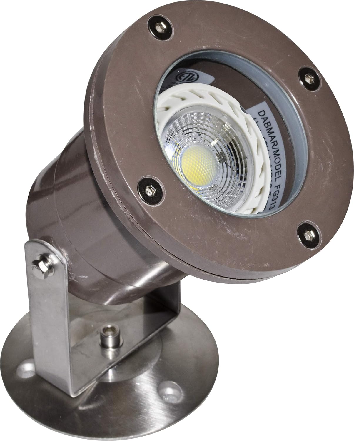 Fiberglass 12V LED Pond/Fountain Underwater Light with Stainless Steel Base