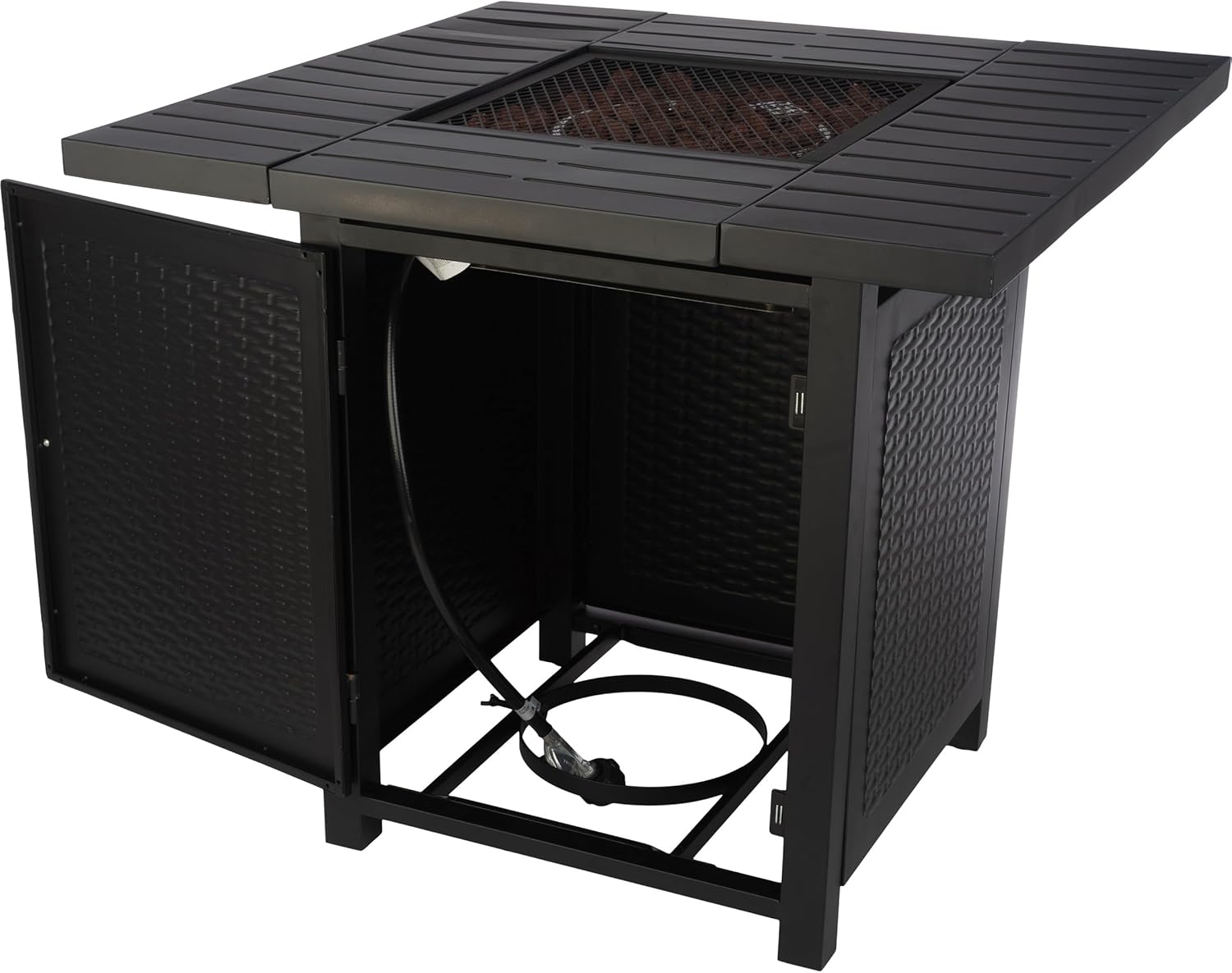 Pure Garden 30in 50000 BTU Propane Firepit, Brown