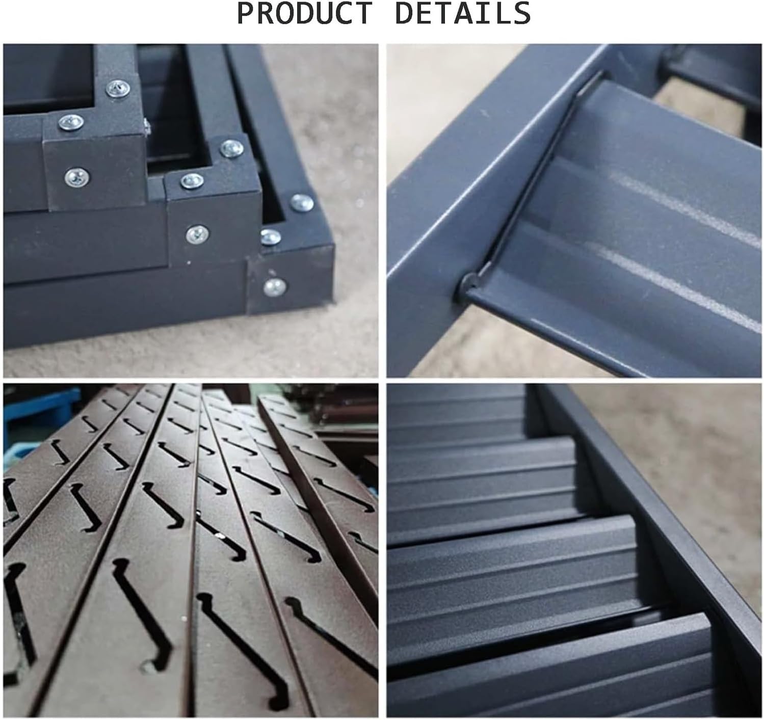 Outdoor Privacy Screen Air Conditioner Fence Trash Can Enclosure Decorative Aluminum Protective AC Cover Freestanding Fence For Garden Patio Lawn Flower Stand Window Fence(Black a,1.5P: L100*W50*H70CM