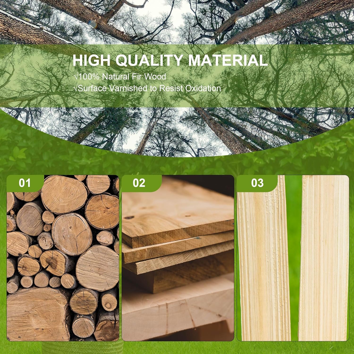 2-Seat Wooden Adirondack Chair, Patio Bench with Table, Outdoor Loveseat Fire Pit Chair for Porch, Backyard, Deck, Natural