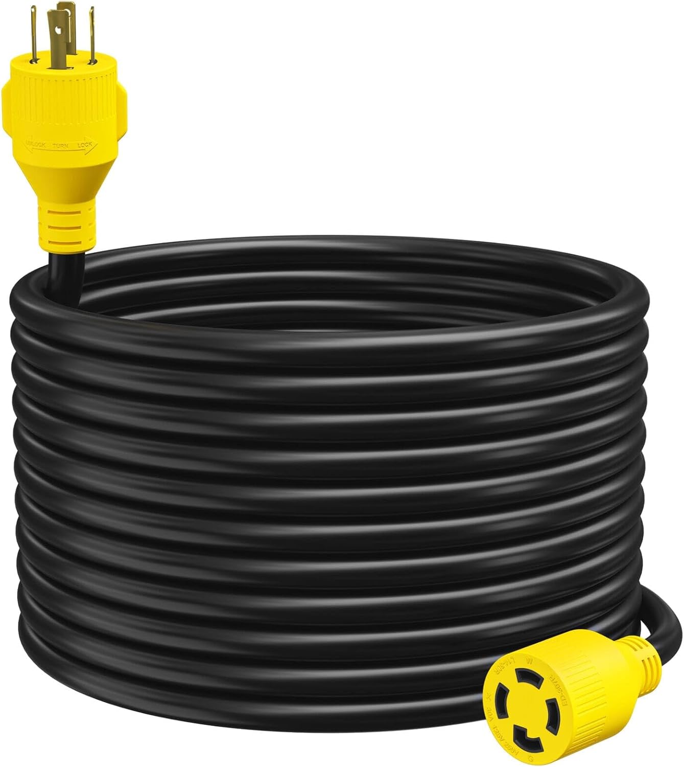 LCEXTG450 30 STW 50' 4 Prong Generator/Industrial Locking Extension Cord LC-EXT-G450