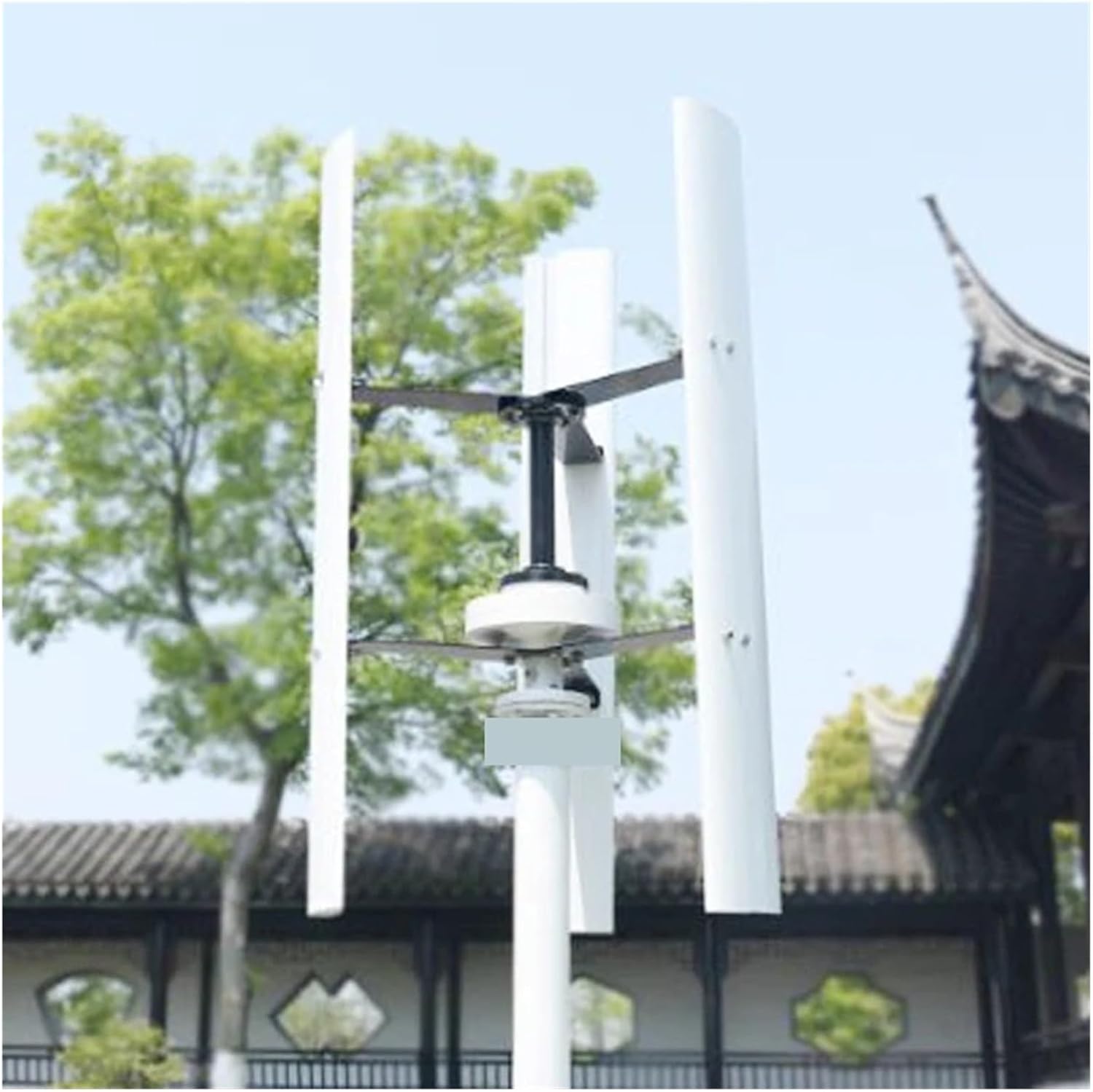 Windmill Generator, 1000W 12V 24V 48V Vertical Wind Energy Turbine Electric Generator for Home 1KW Windmill Low Wind Speed Starting Wind Turbines (Color : White, Size : 12V_1000W)