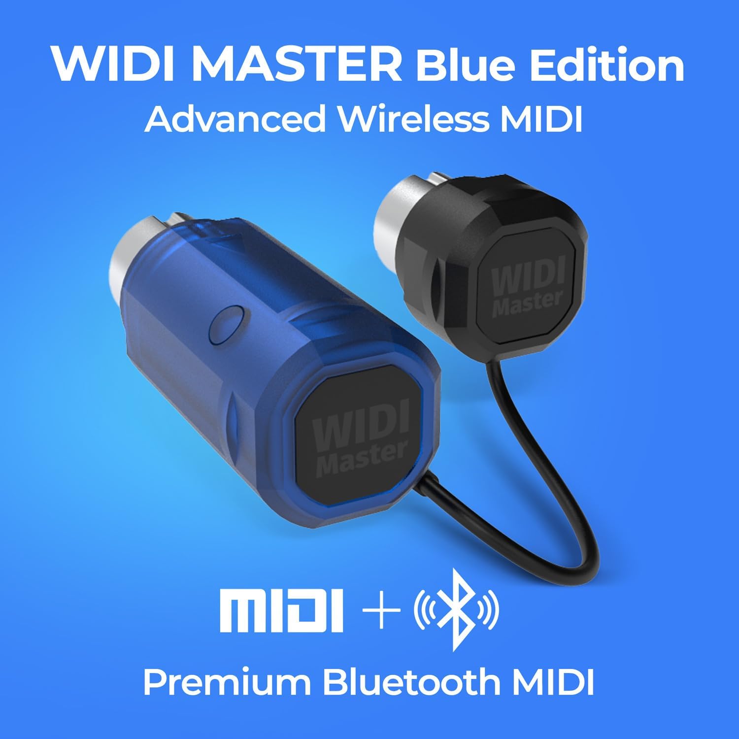 CME WIDI Master + WIDI Master Blue Limited Edition Pack - Connect MIDI devices via 5-pin DIN MIDI ports - Ultra-low 3ms Latency Premium Bluetooth MIDI