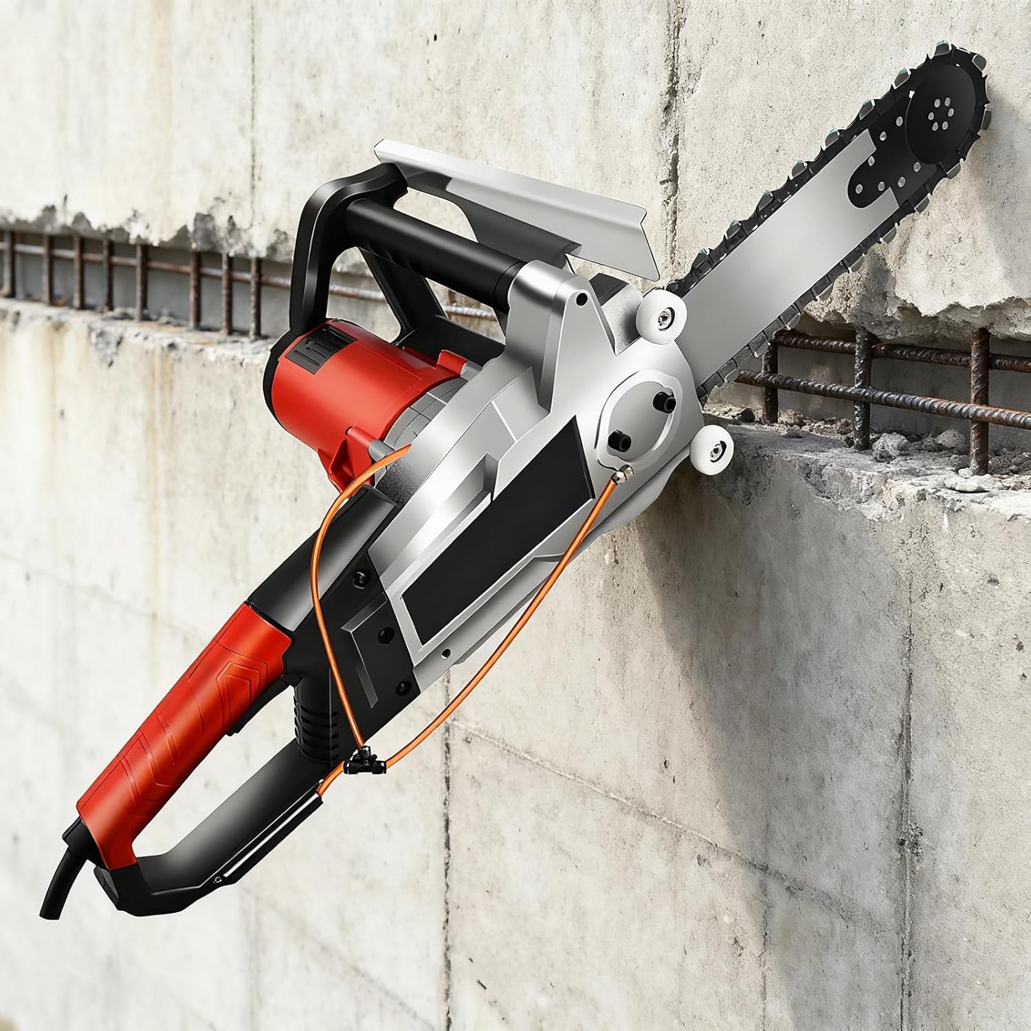 Concrete Saw, Concrete Electric Chain Saw, 9000W High-Power Wall Cutting Machine, Electric Wet Cutting Machine with Water Fed Dust Suppression, for Granite, Reinforced Concrete 480mm