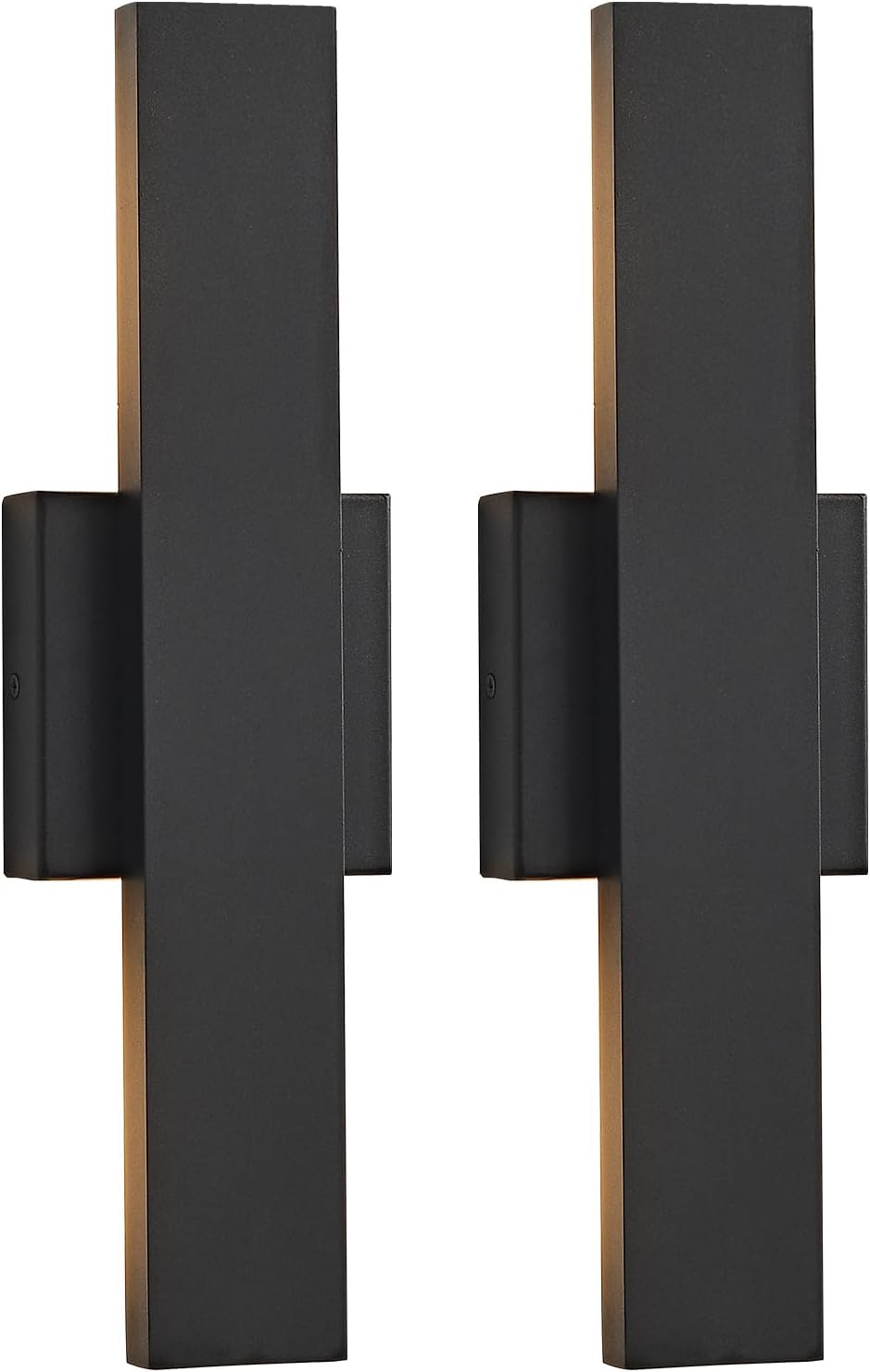 Outdoor Modern LED Wall Light Fixtures, Black Linear Exterior Wall Sconces 20W, Modern Porch Patio Light Fixture Waterproof Outdoor Wall Lights Outside Lights for House Garage Front Door Patio 2pack