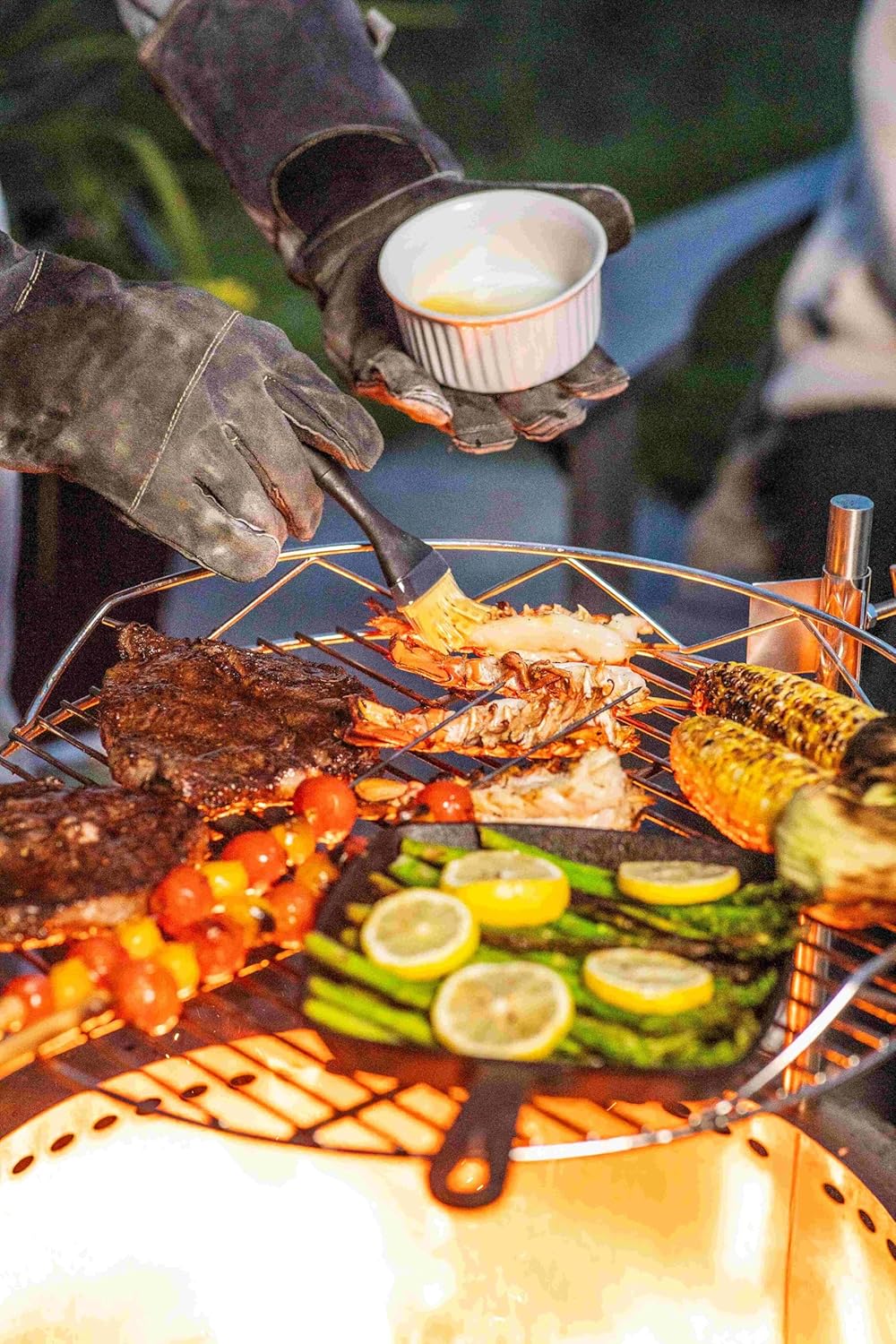 Coulee Colorado XL Smokeless Fire Pit - Versatile Multi-Fuel Fire Pit with Adjustable Swivel Grill, Cover, and Fire Tool, Featuring A Better Burn™, Perfect for Patio, Camping, and Backyard