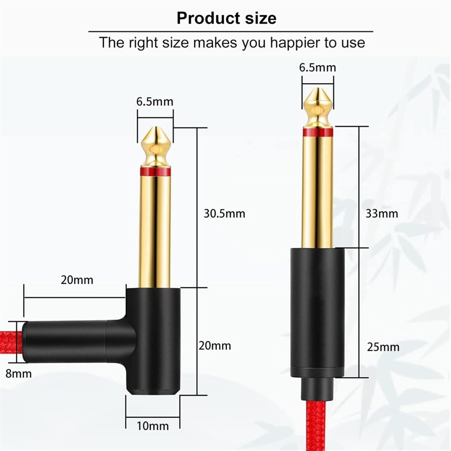 6.5mm Output Guitar Cable 6.5mm to 6.5mm Male to Male for Guitar Mixer Amplifier Bass Cable Guitar Interface Audio Cable (Color : 5m)