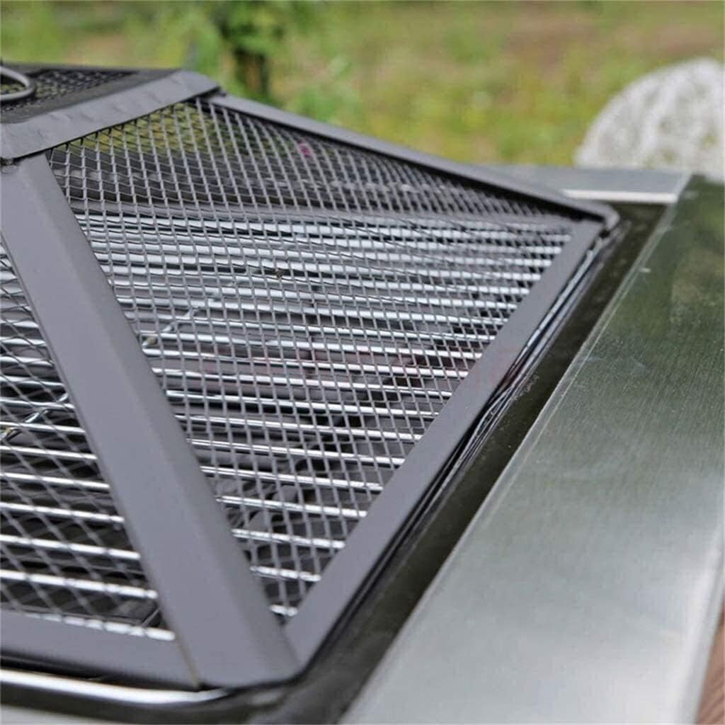 Fire Pits Outdoor Wood Burning 71Cm Diamete Fire Pit - Outdoor Fire Large Bonfire Wood Burning Patio Coal Grill Firepit for Outside Grill Charcoal Smokeless with Cover BBQ Cooking for Outside Camping