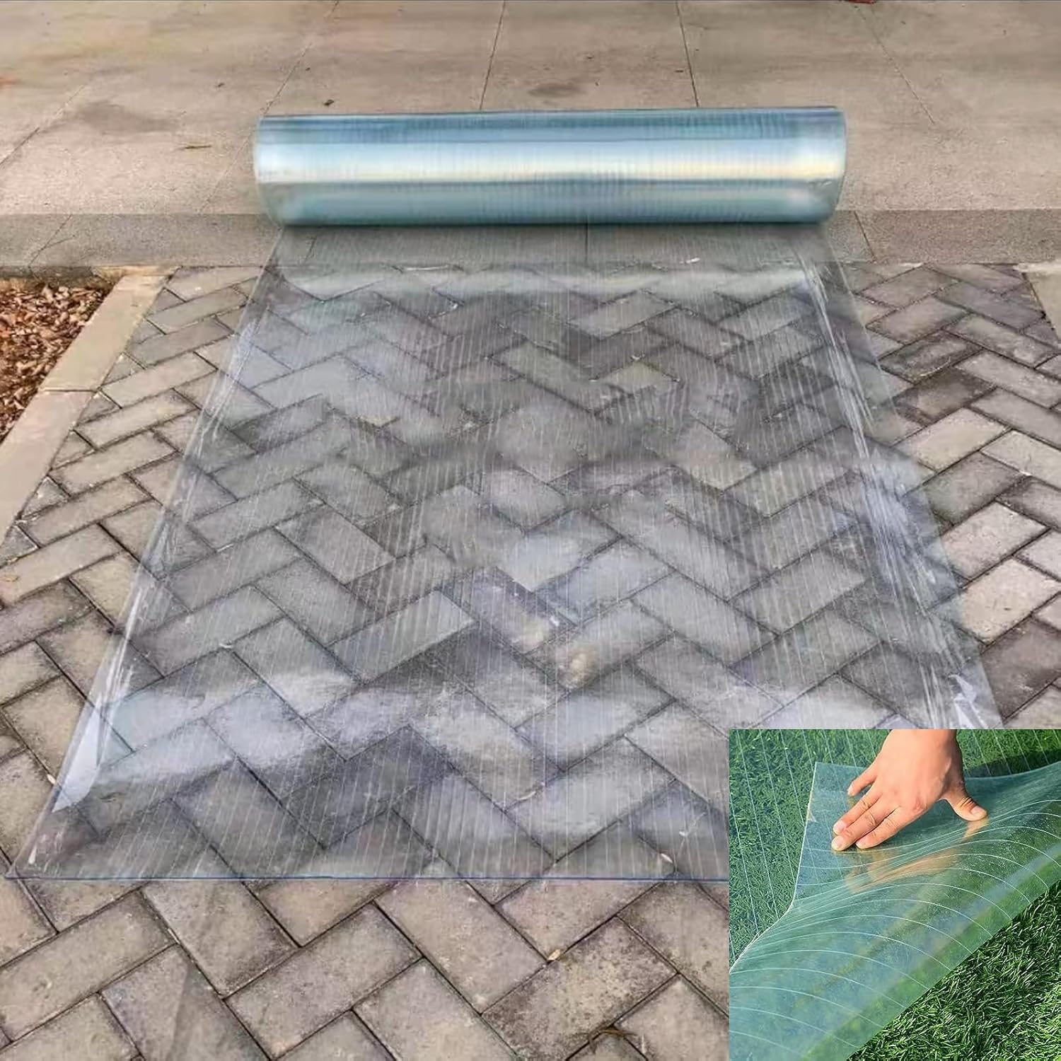 Plastic roof Replacement Panels, Transparent Polycarbonate Greenhouse Panels, Suitable for Gardens(1.2x7m/3.93x22.96ft)