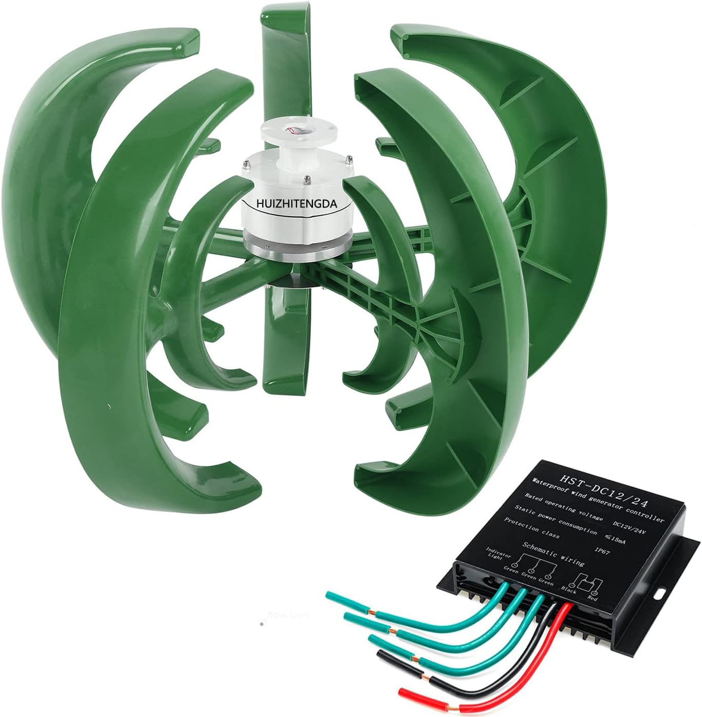 16000W No Noise Vertical Axis Wind Turbine Generator,12V-48V Magnetic Levitation Wind Turbine with MPPT Controller for Home Street Lighting