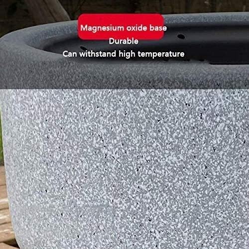 Fire Pits Outdoor Wood Burning Firepits for Outside,Patio Fire Steel BBQ Grill,Heat-Resistant Coating,Stone Texture,Magnesium Oxide Material with Cover BBQ Cooking for Outside Camping