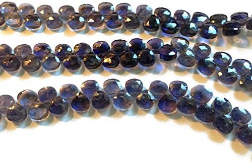 Petite iolite faceted briolettes. Appox. 5x5mm 32 Beads