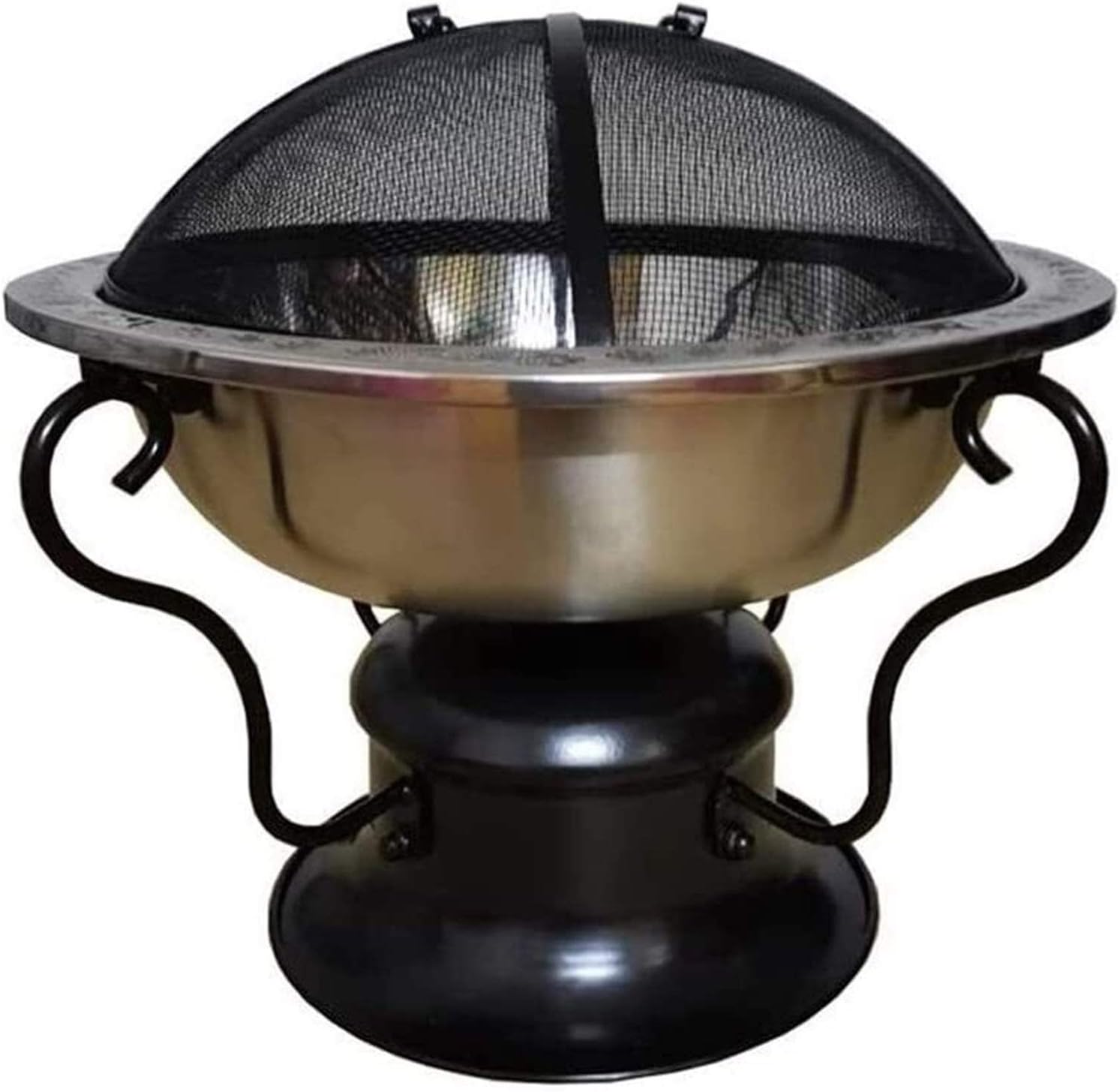 Fire Pits Outdoor Wood Burning Outdoor Fire Large Bonfire Wood Burning Patio Coal Grill Firepit for Outside Grill Charcoal Smokeless Grill with Spark Screen with Cover BBQ Cooking for Outside Camping