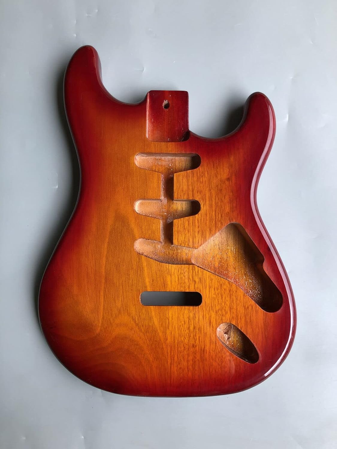 Mahogany Glossy Painting Electric Guitar Body Replacement SSS Style Bolt on Guitar Parts DIY Project