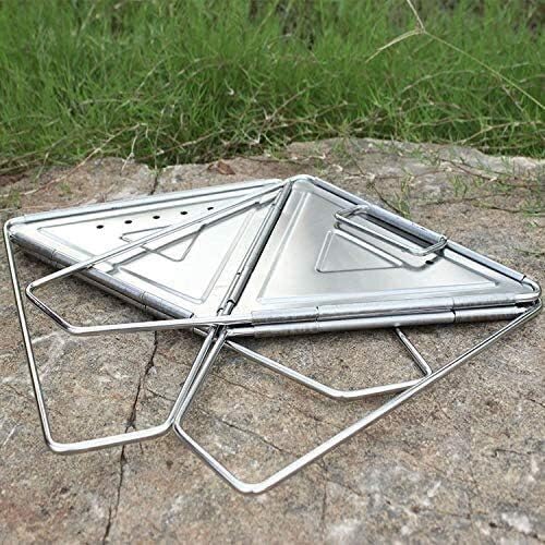 Fire Pits Outdoor Wood Burning Outdoor Fire Pit, Portable Fire Pit,Integrated Design, High Temperature Resistant Stainless Steel, Multi-Purpose with Cover BBQ Cooking for Outside Camping Backyar