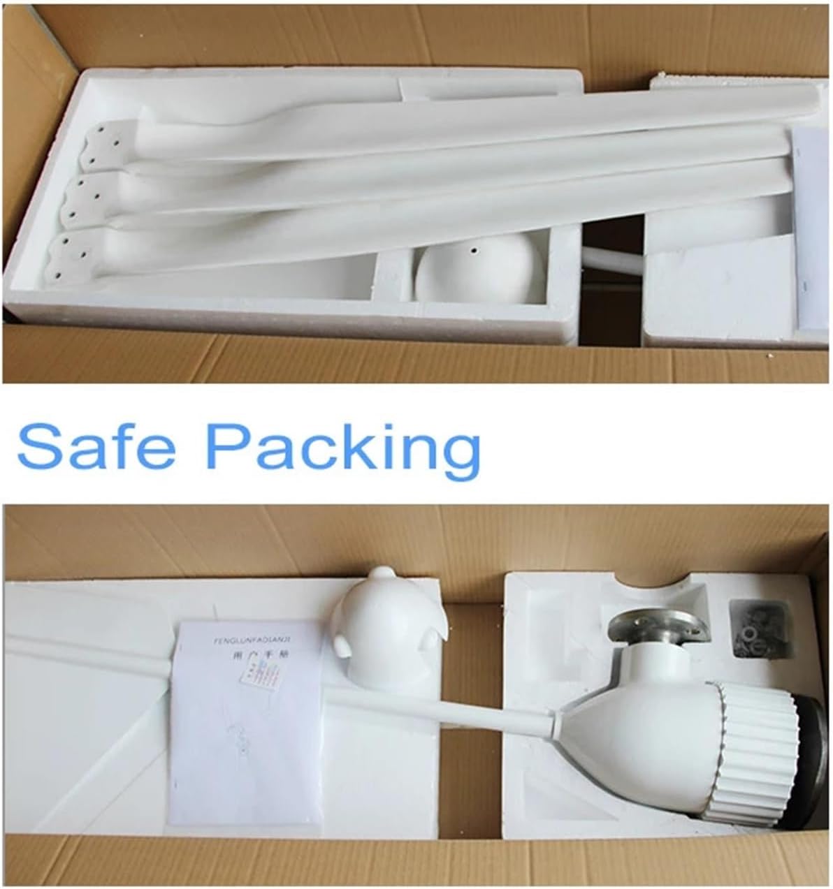 Wind Turbine Generator Kit, 1000W Wind Generator 3 Blades 24V Wind Turbine Power for Home Use Monitoring and City Lamp Inside Permanent Magnent Generator for Hybrid Solar Wind System