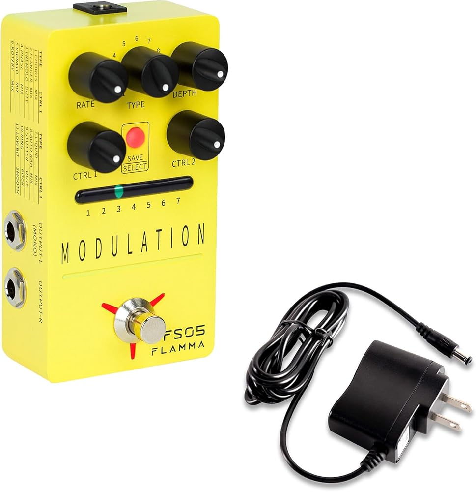 FLAMMA Modulation Pedal and 9V300mA Power Supply