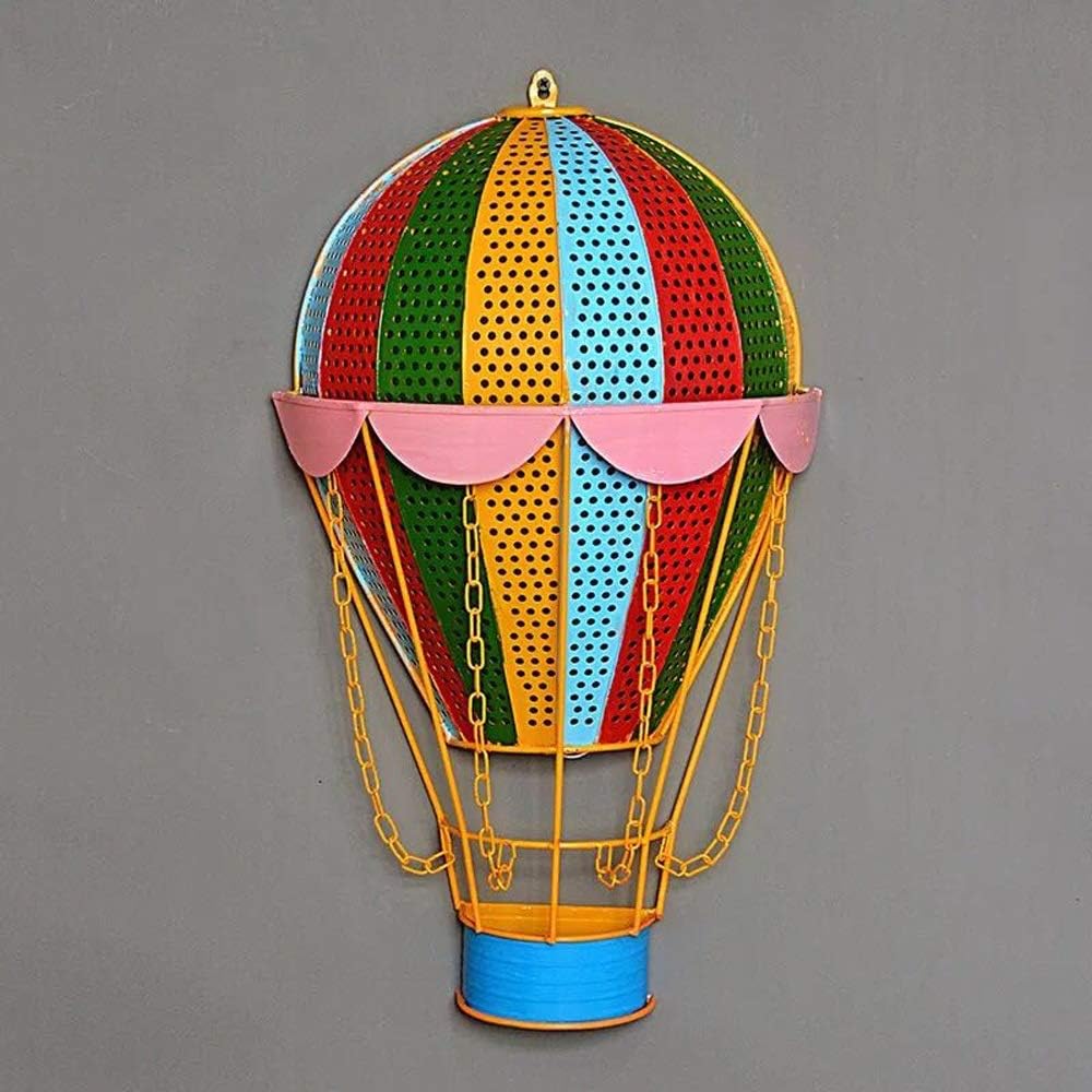 Sconce Fixture Iron Art Hot Air Balloon Hollow Wall Light Creative Bar Decorative Metal Wall Lamp Nordic Wall-Mounted E27 Wall Sconce Outdoor Corridor Aisle Lighting Fixture Indoor Home/Colorful
