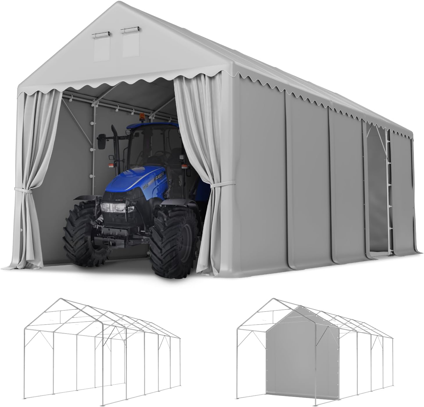 GREEN PARTY 13'x32'x13' Canopy Tent, Heavy Duty Commercial Tent with Vents & Sidewalls, Waterproof and UV Resistant Party Tents for Market, Outdoor Event, Wedding, Carport, Birthday Party