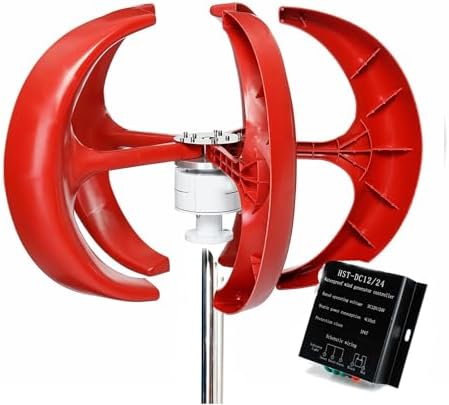10000W Wind Turbine Kit - 48V/24V Vertical Axis Generator with MPPT Controller for Off-Grid Power System, Magnetic Levitation Technology, 12V Output