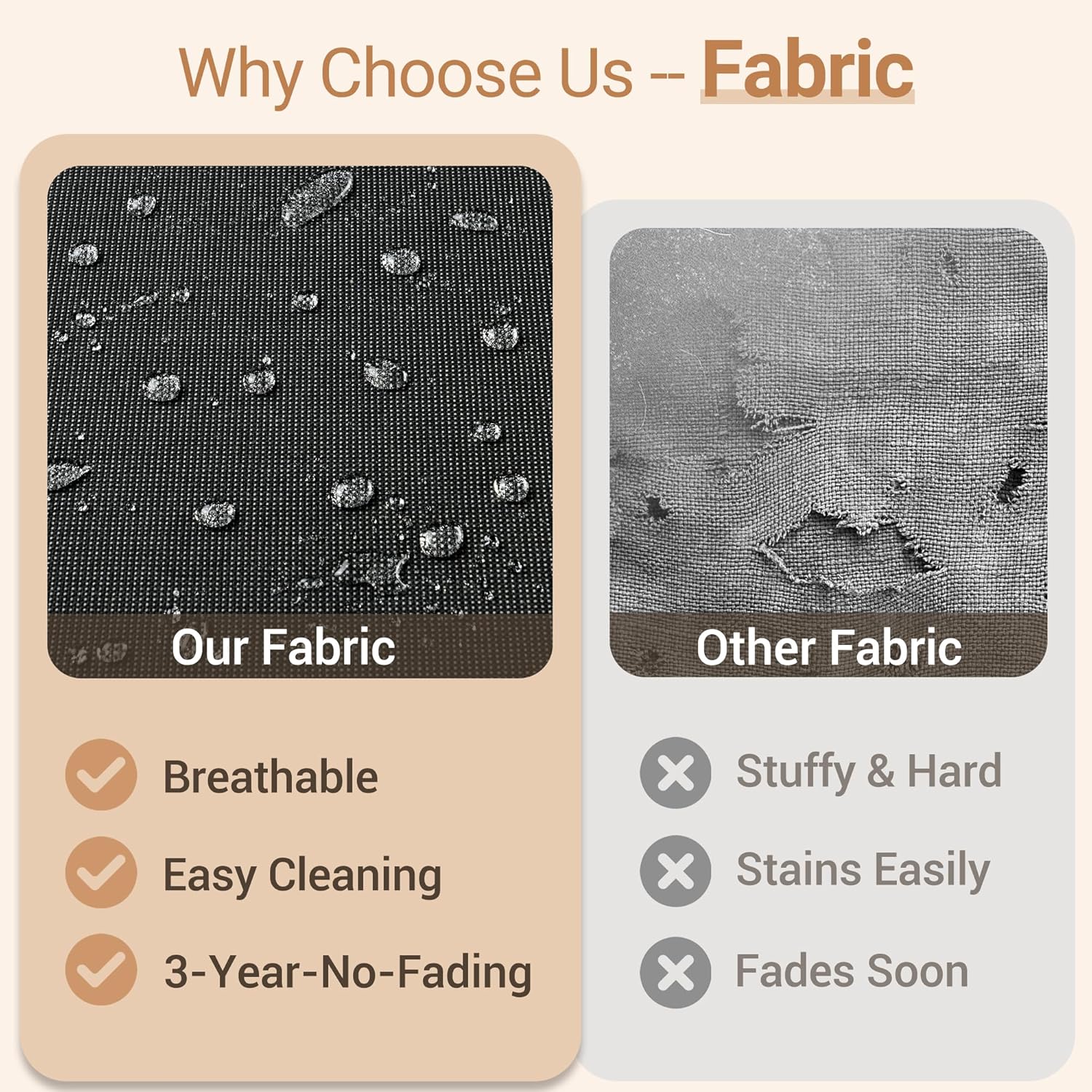 HOOOWOOO Patio Furniture Set,6 Pieces Wicker Outdoor Furniture,High Back Conversation Set with All Weather Resistant Fire Pit Table Couch Swivel Chairs,Black